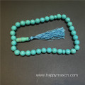 Natural Stone Blue Turquoise Prayer Beads Tassel Muslim